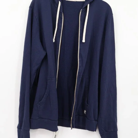 Marine Layer Afternoon Hoodie Mens M Navy Full Zip Classic Staple Casual Weekend - Picture 11 of 16